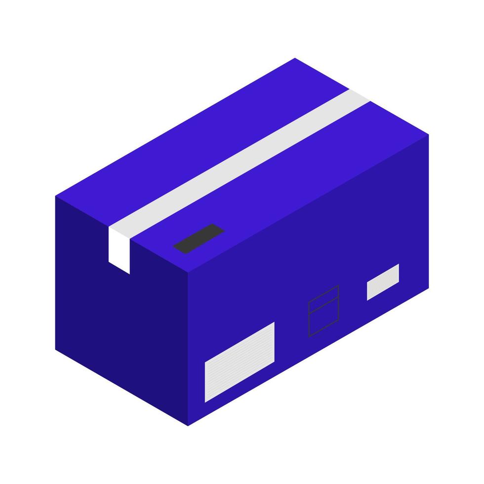 Isometric box on white background vector