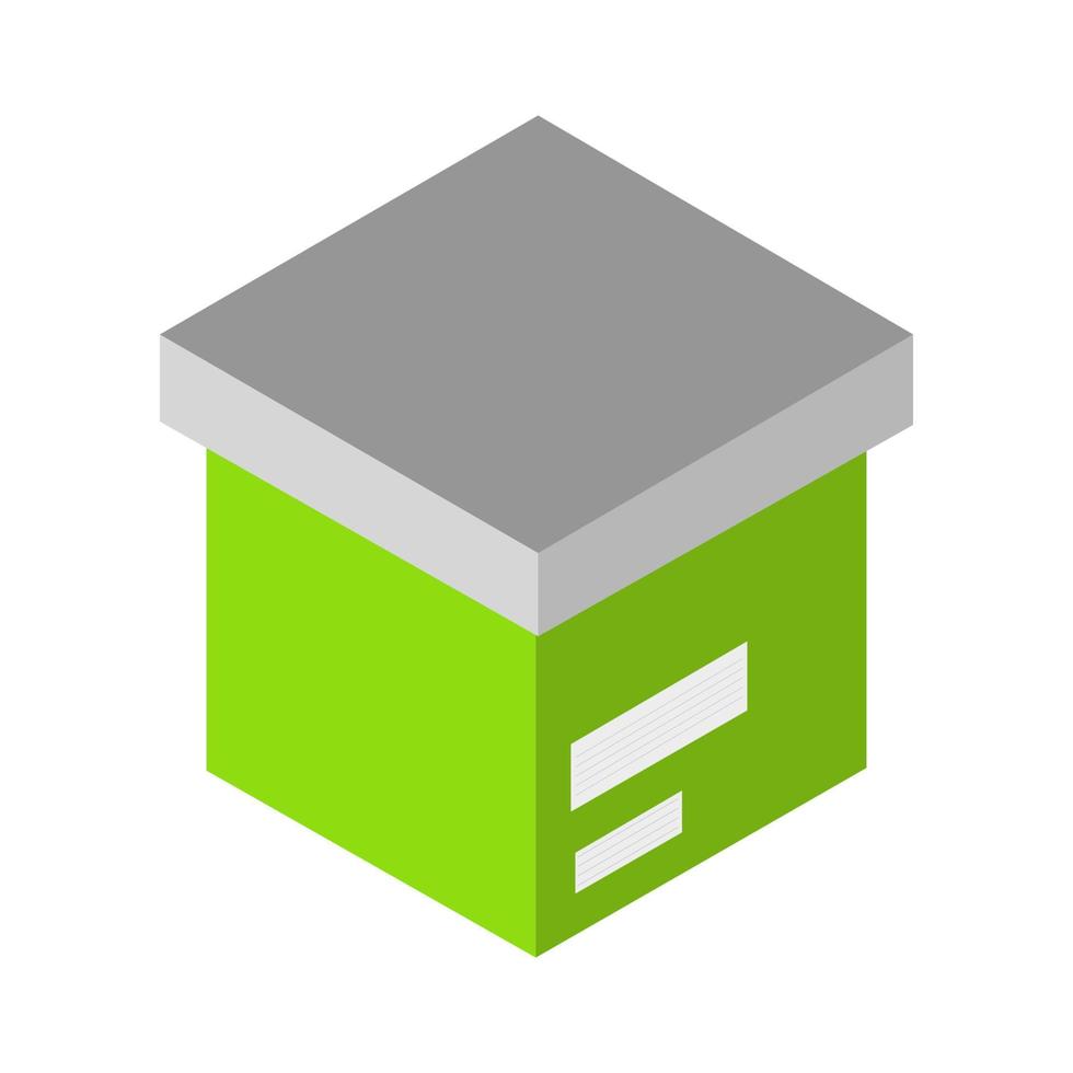 Isometric box on white background vector