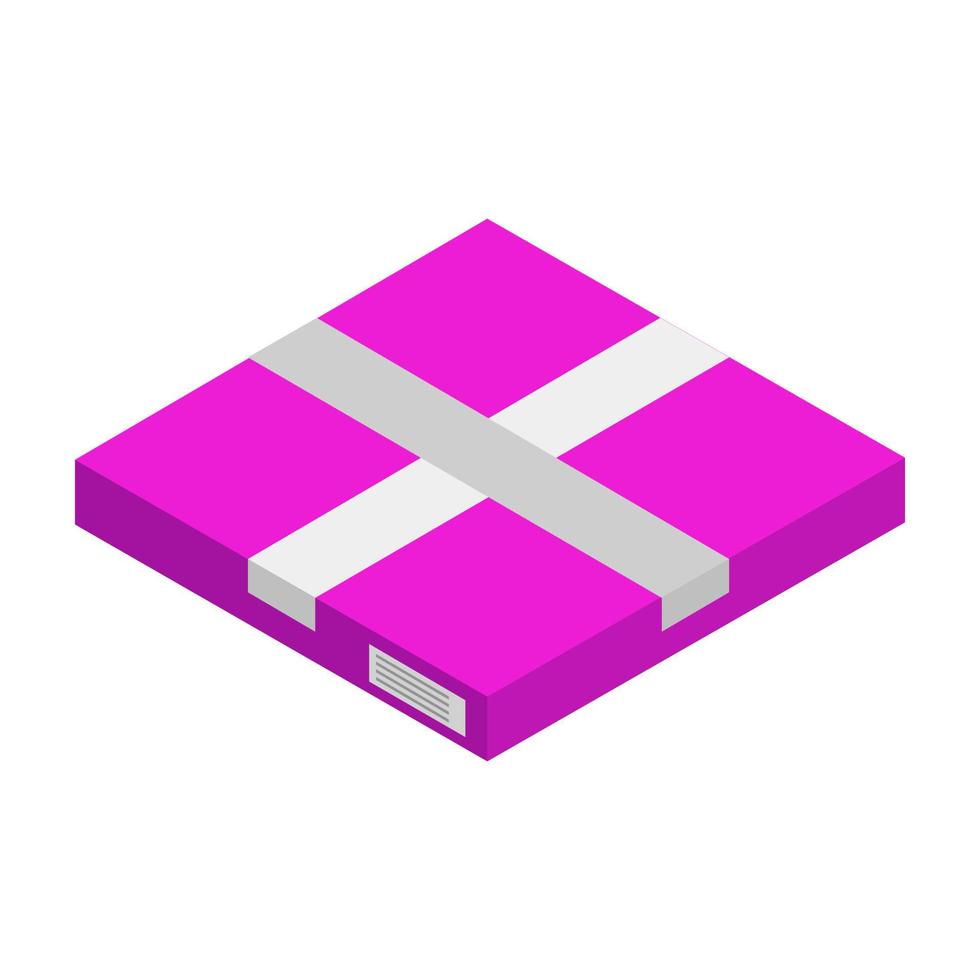 Isometric box on white background vector