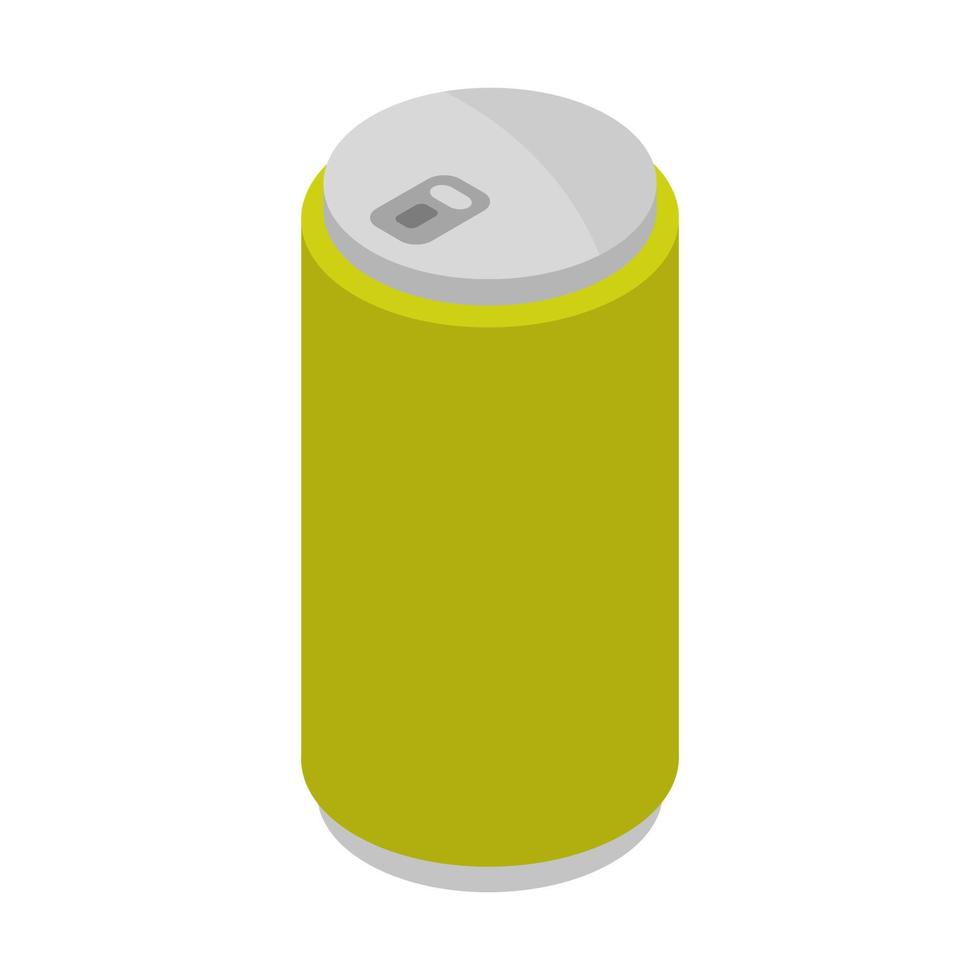 Isometric can on a white background vector