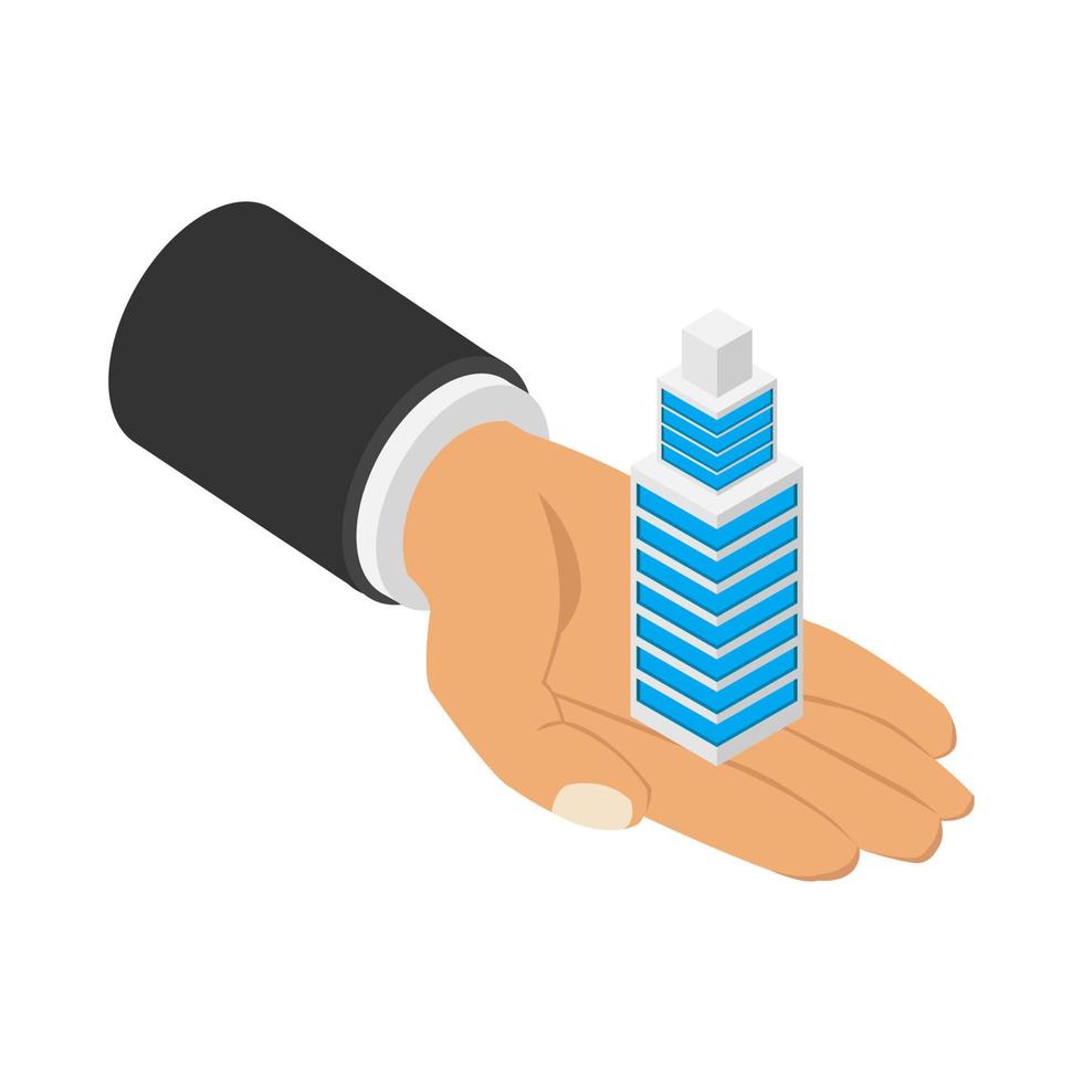 Skyscraper in isometric hand vector