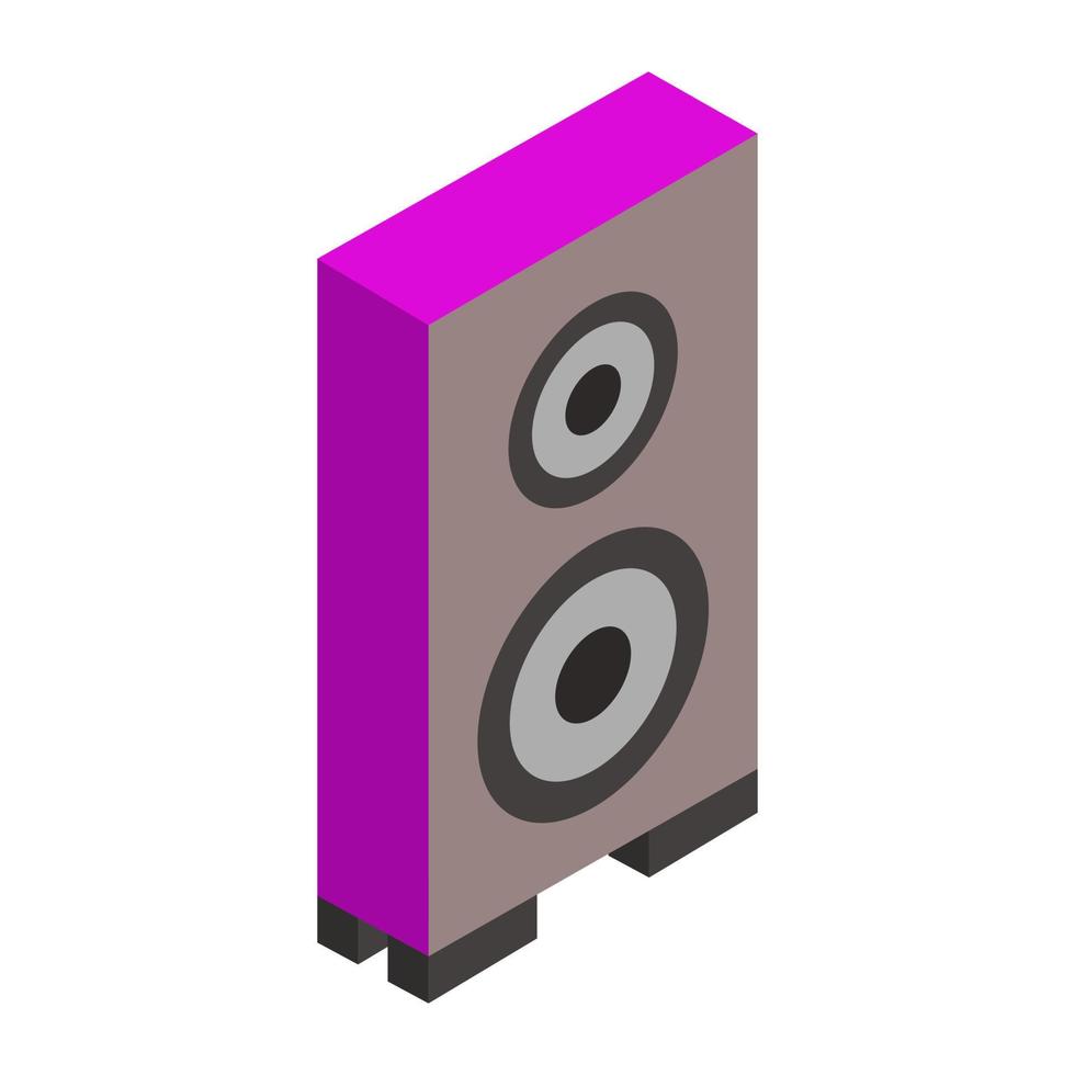 Isometric woofer on a white background vector