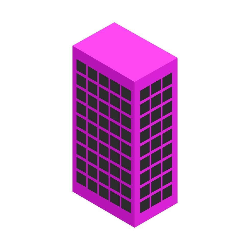 Isometric skyscraper on a white background vector