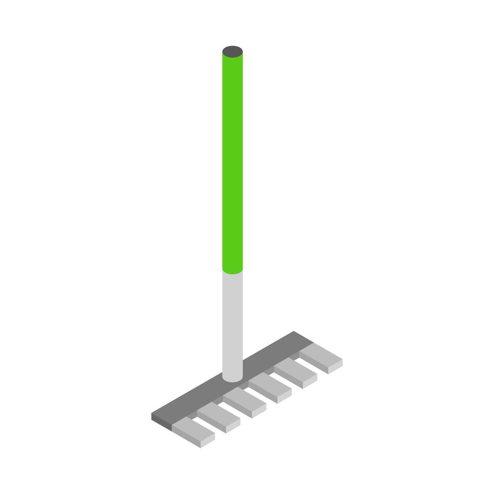 Isometric rake on a white background vector