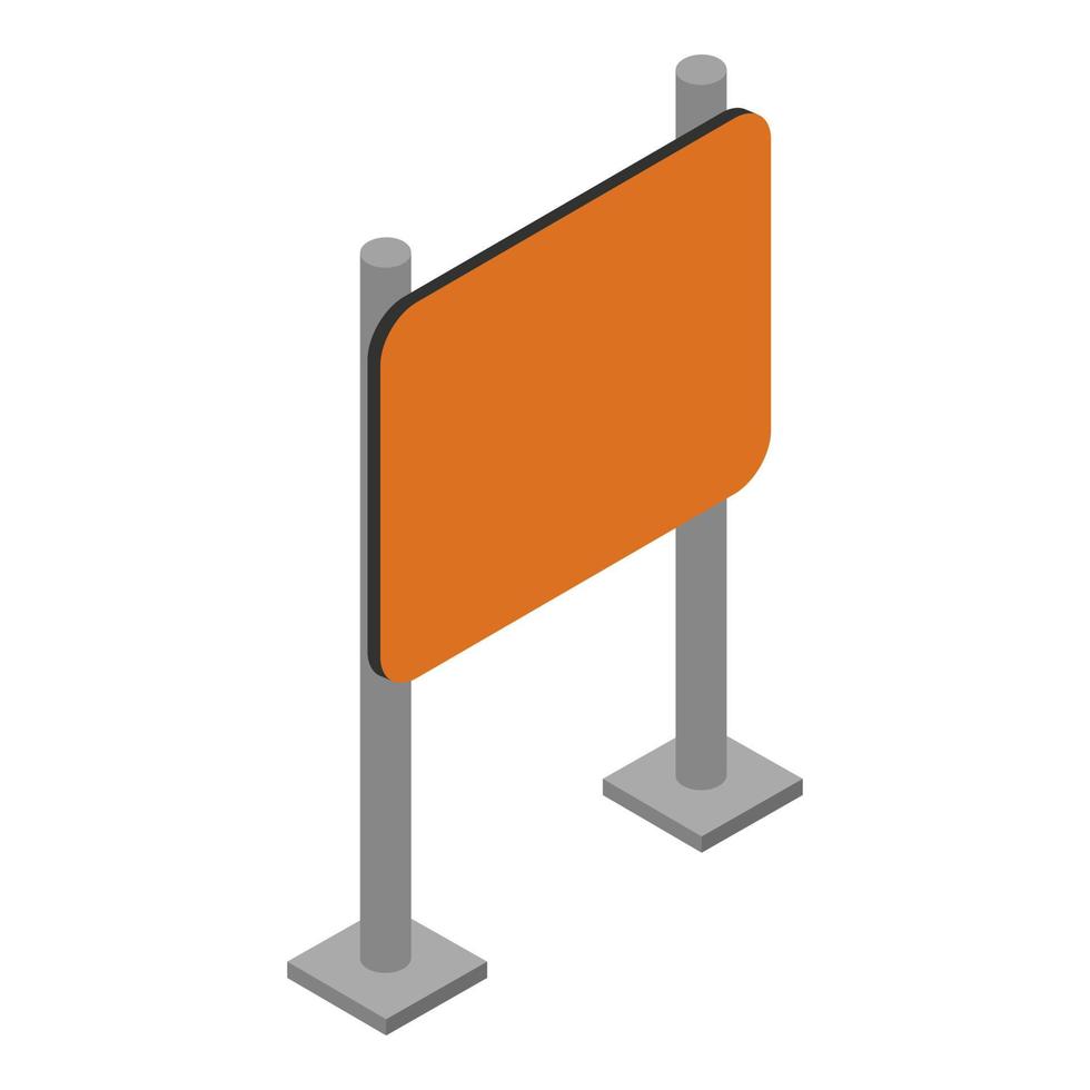 Isometric signboard on white background vector