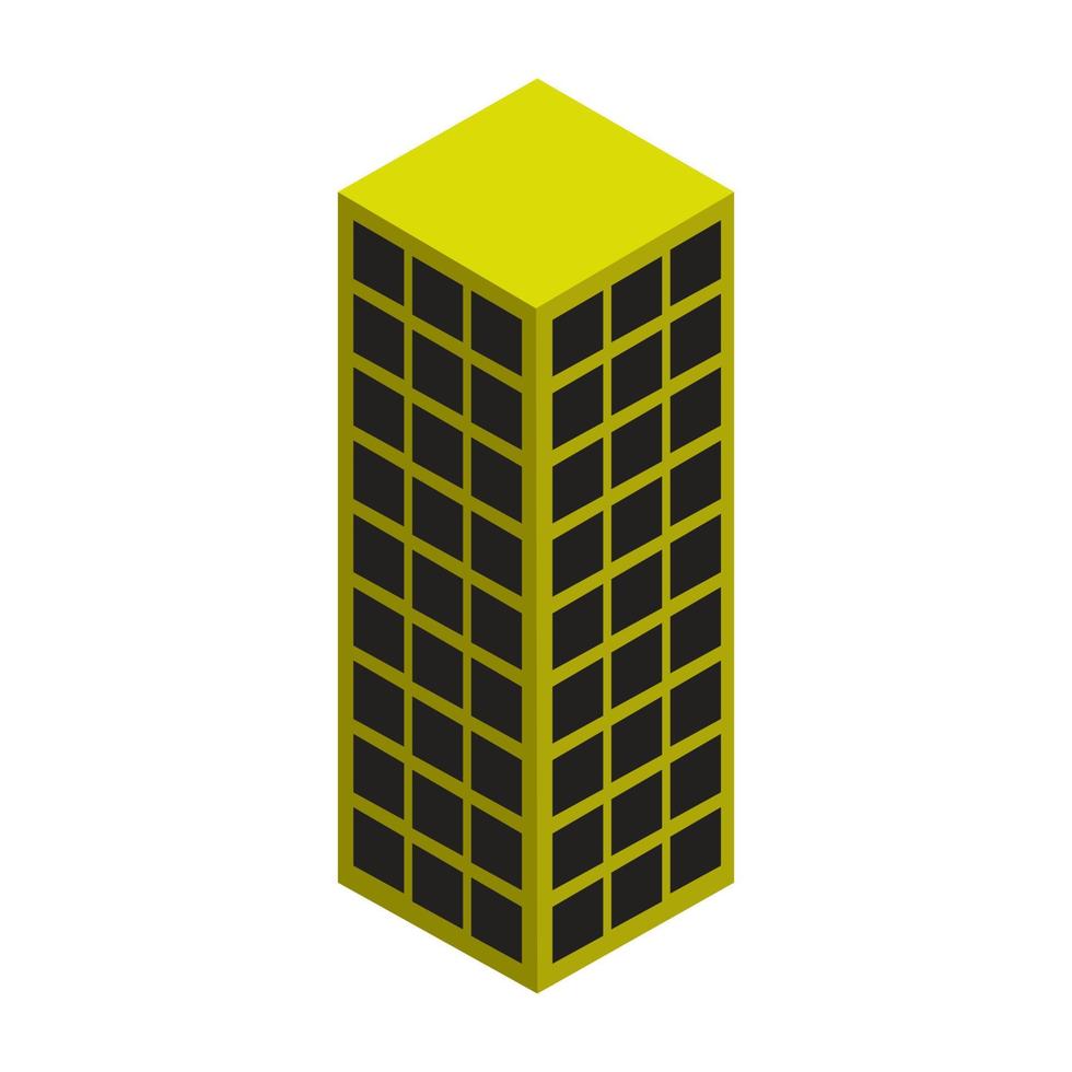 Isometric skyscraper on a white background vector