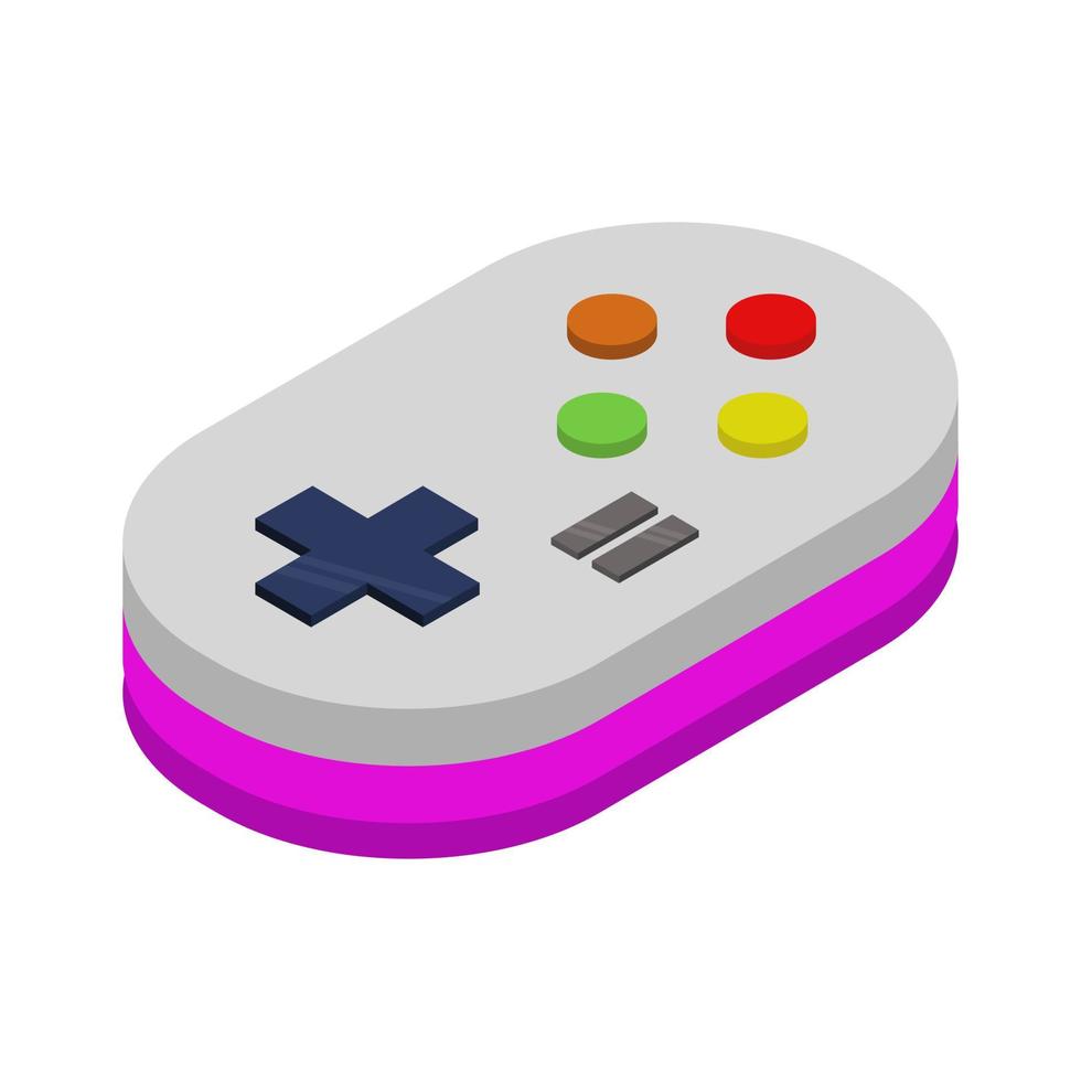 Isometric game pad on white background vector