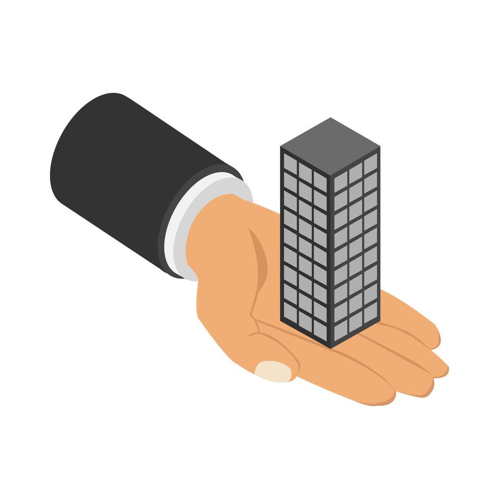 Skyscraper in isometric hand vector