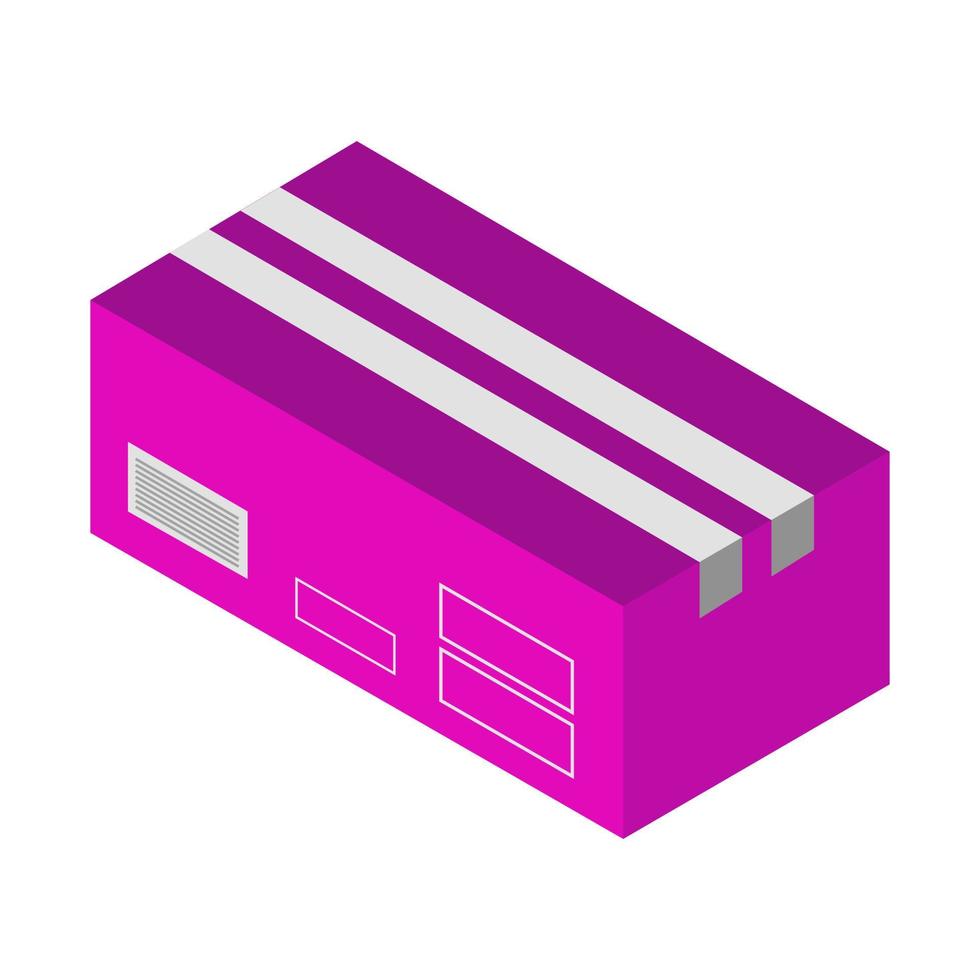 Isometric box on white background vector