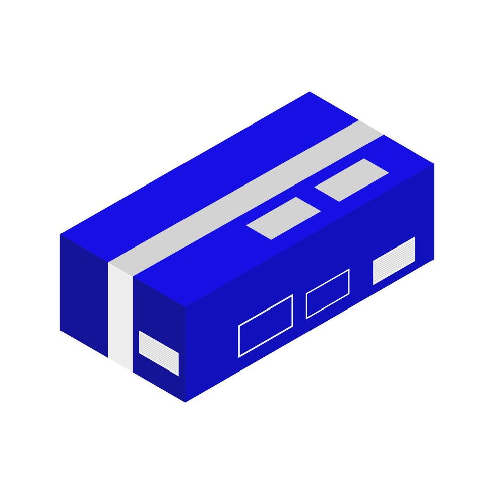 Isometric box on white background vector