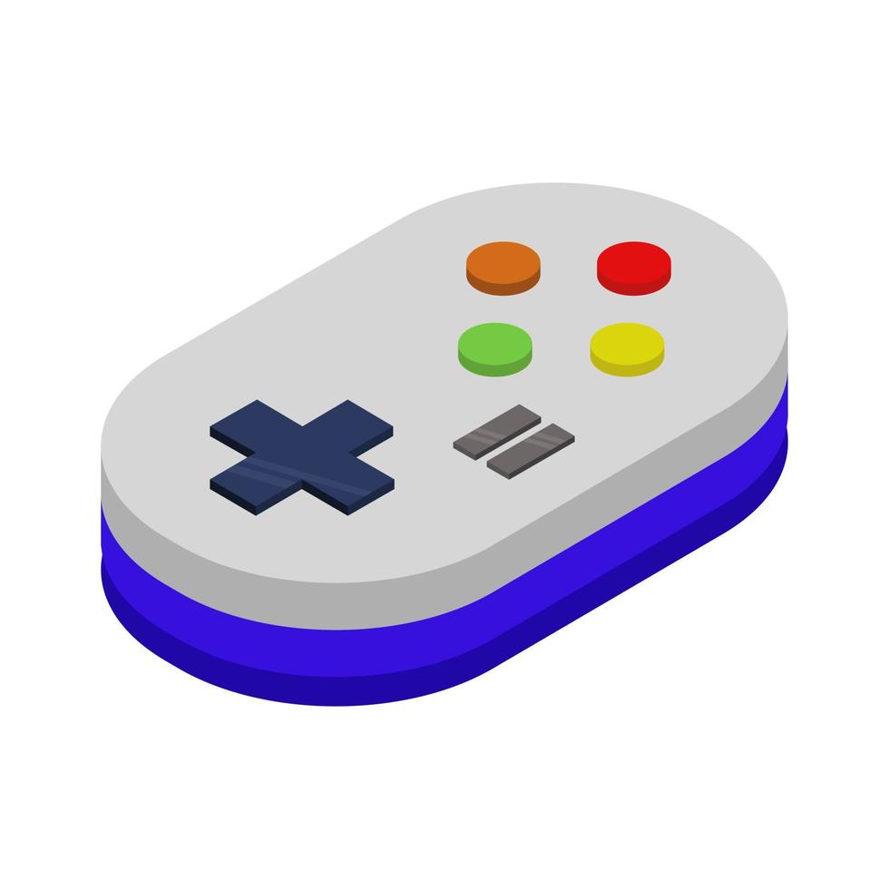 Isometric game pad on white background vector