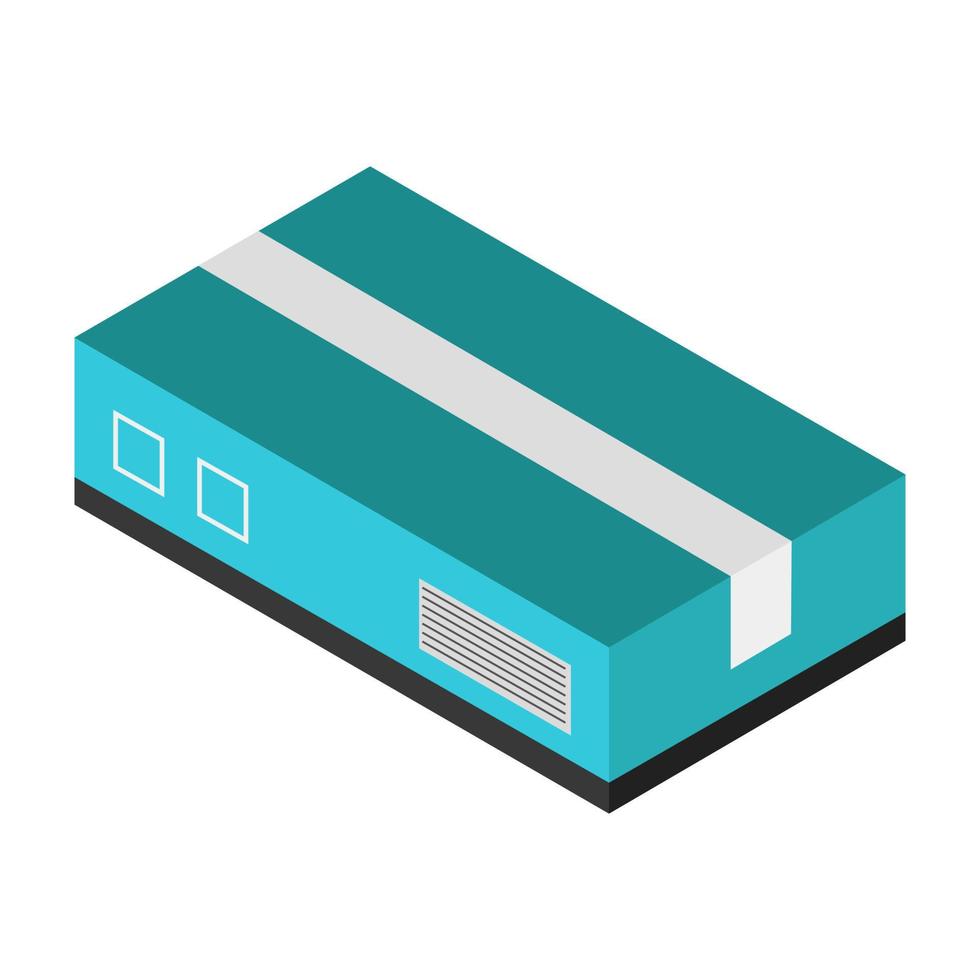 Isometric box on white background vector