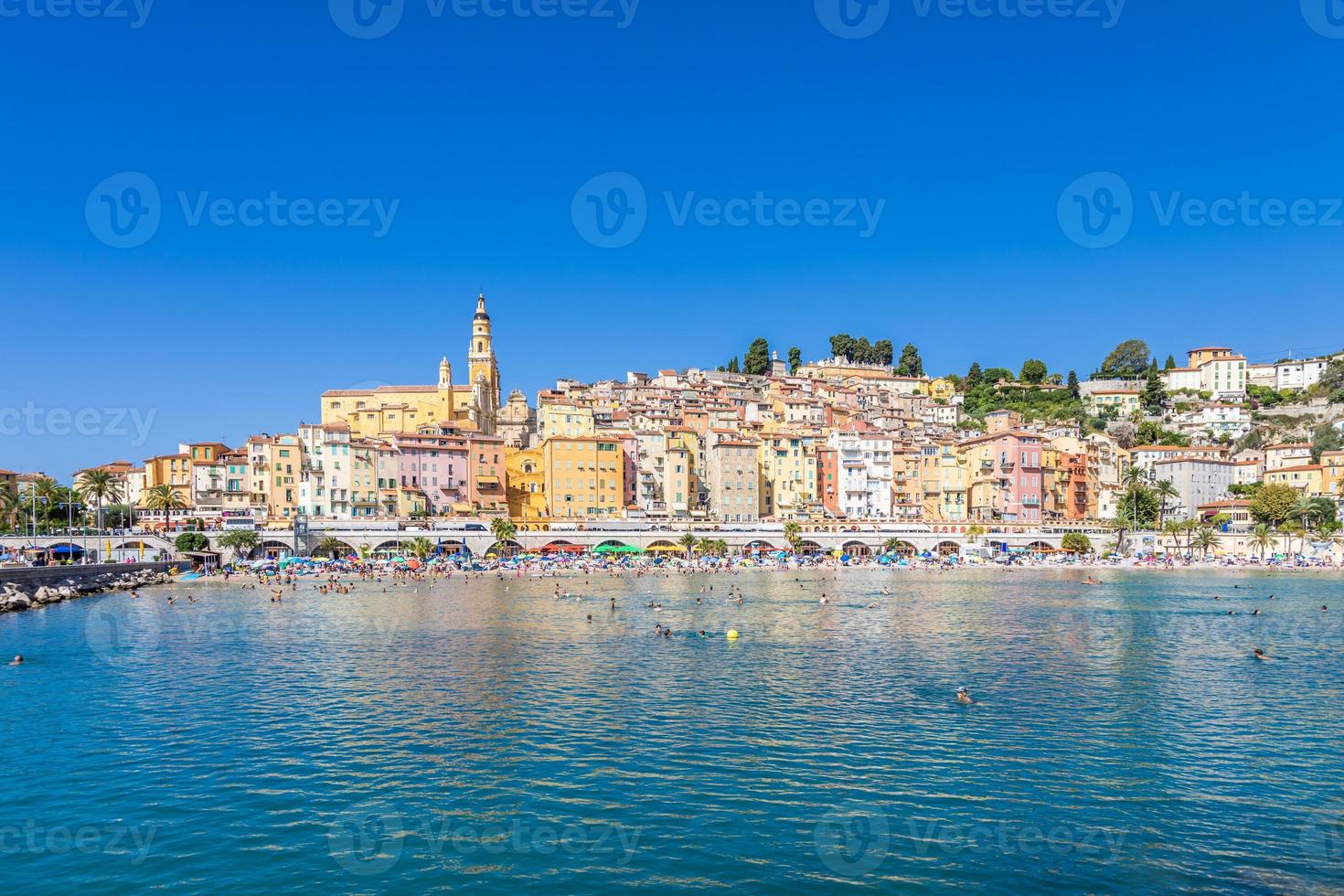 Menton on the French Riviera, named the Coast Azur, located in the South of France photo