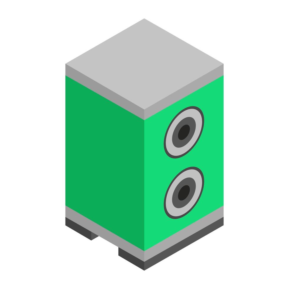 Isometric woofer on a white background vector