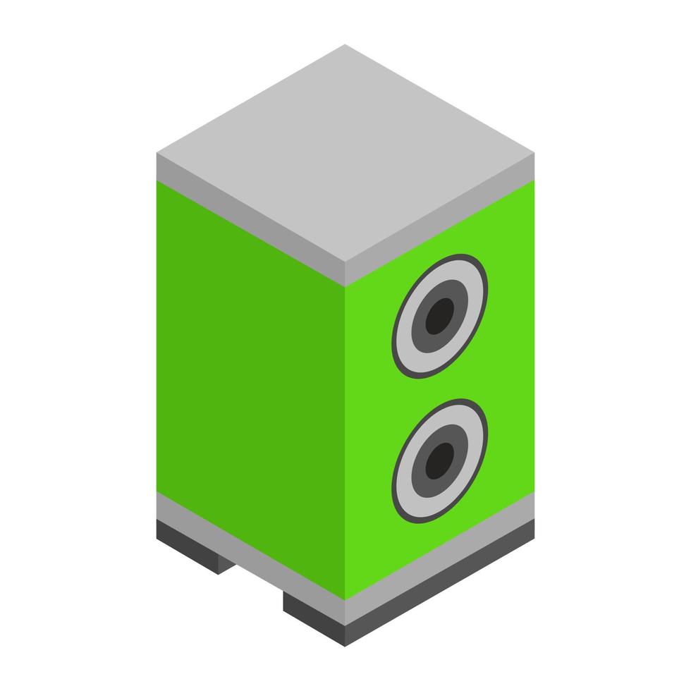 Isometric woofer on a white background vector