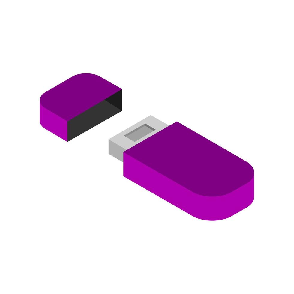 Isometric usb drive on a white background vector