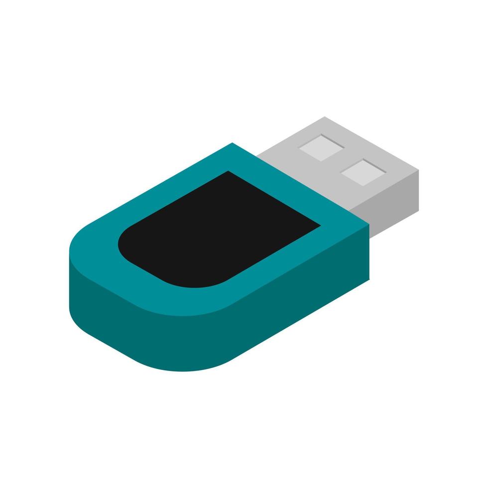 Isometric usb drive on a white background vector