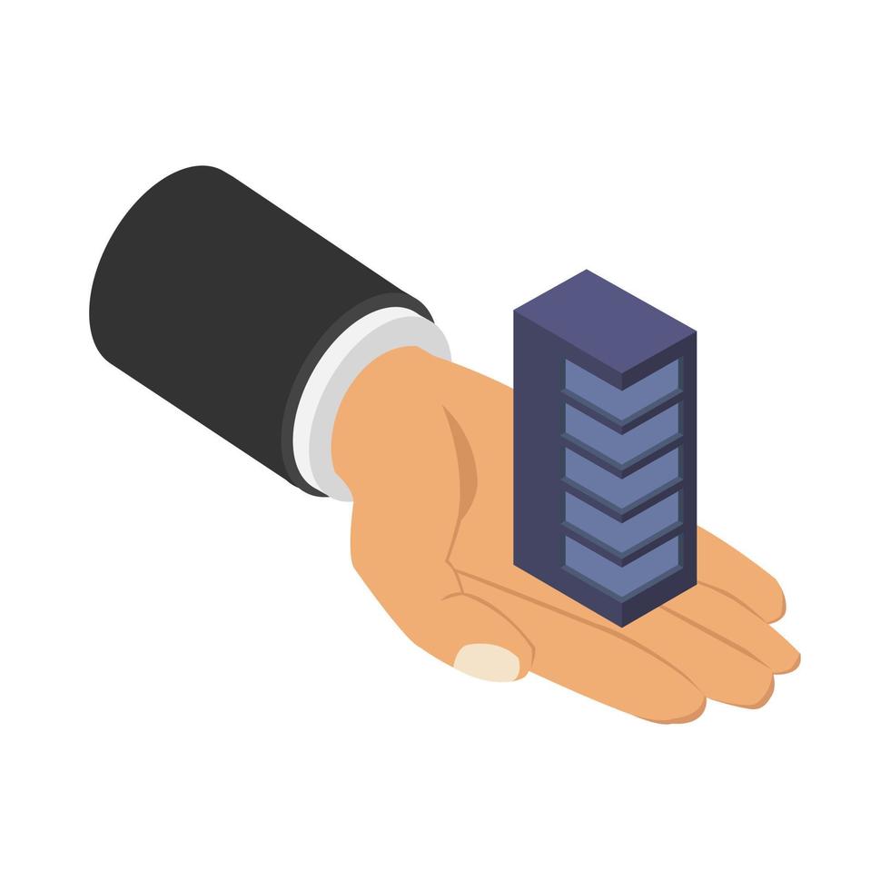 Skyscraper in isometric hand vector