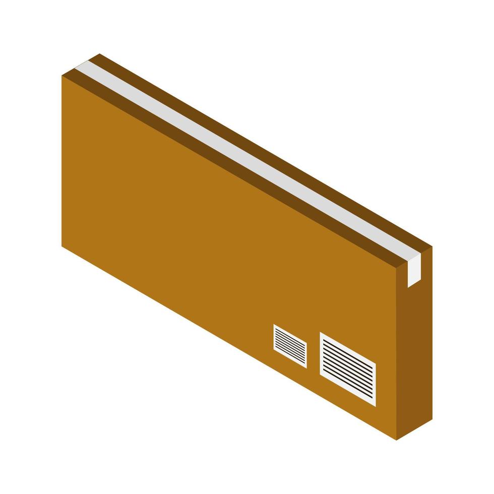 Isometric box on white background vector