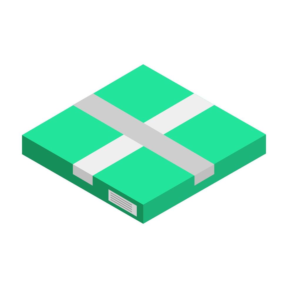 Isometric box on white background vector