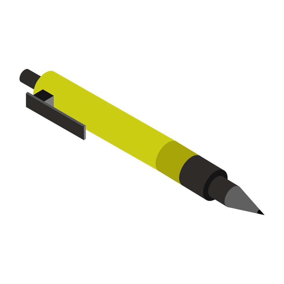 Isometric pen on a white background vector