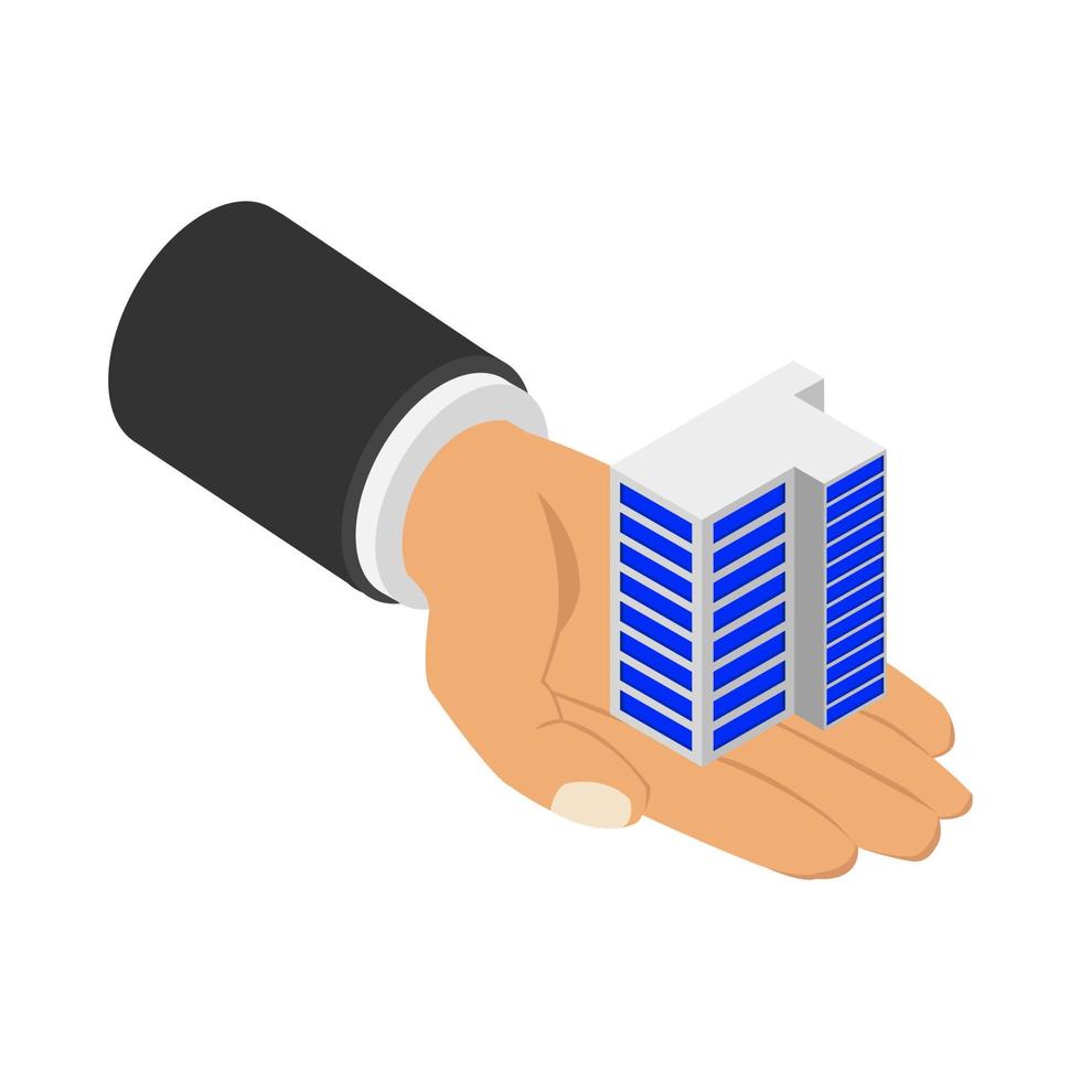 Skyscraper in isometric hand vector