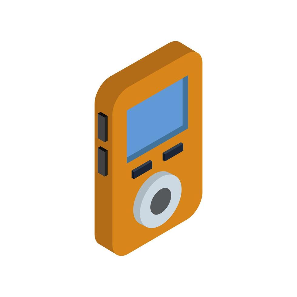 reproductor de mp3 isometrico vector