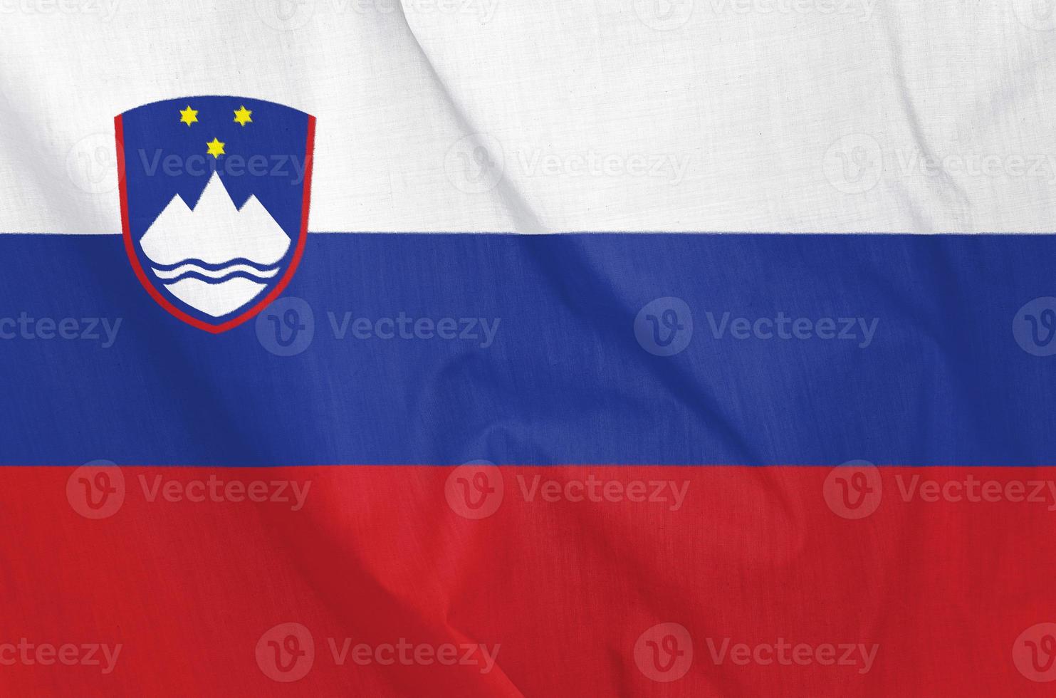 bandera de tela de eslovenia foto