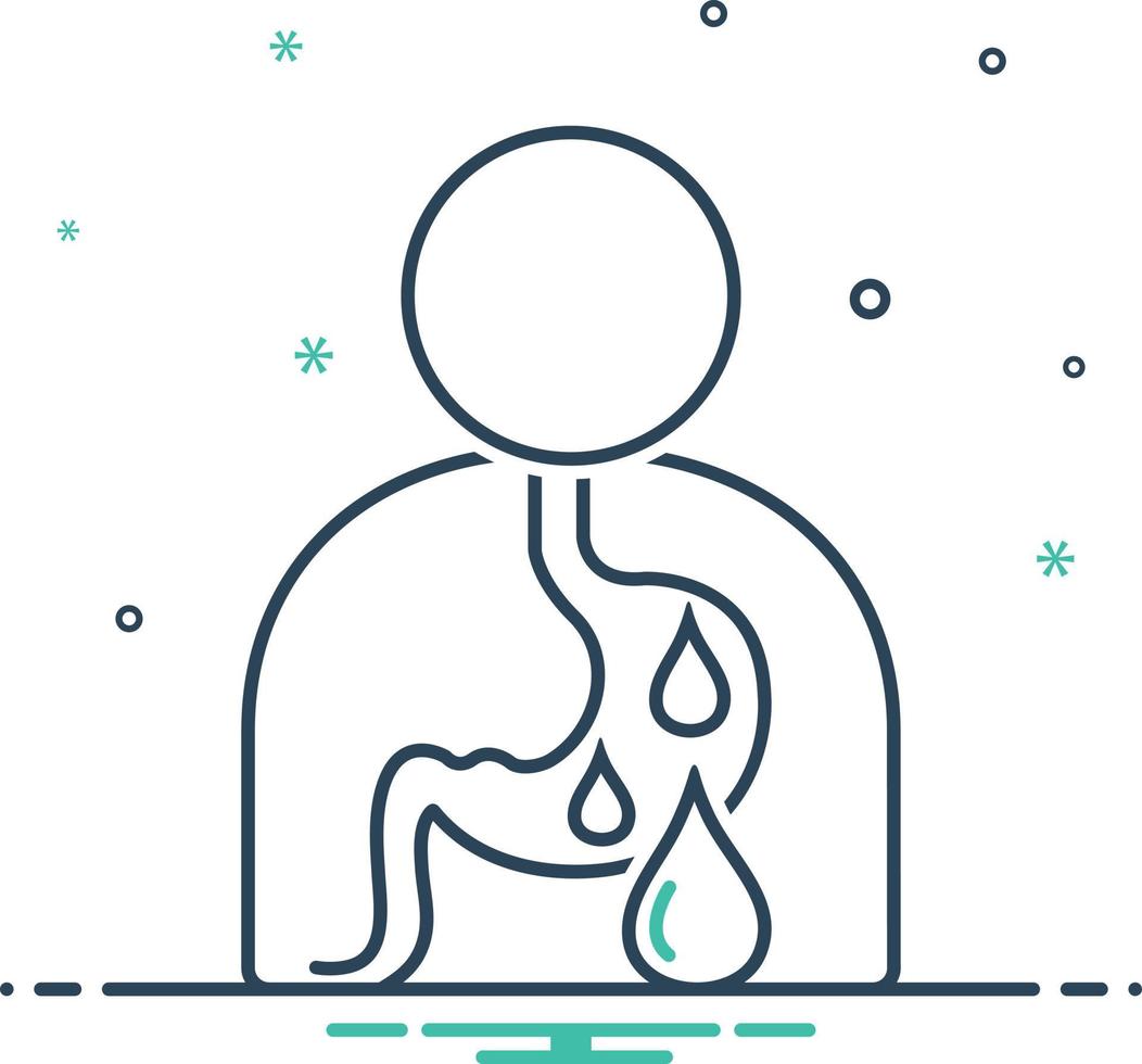 Mix icon for internal bleeding vector
