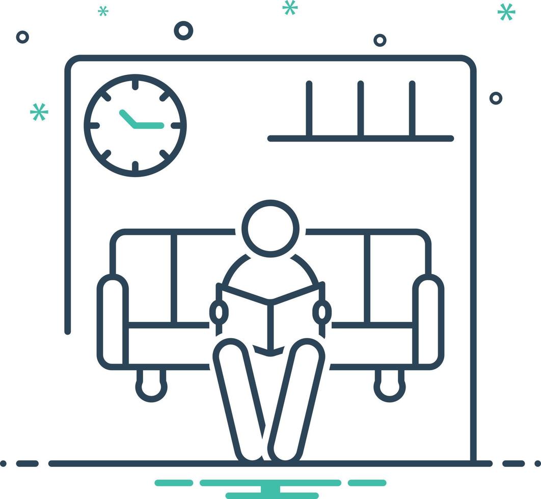 Mix icon for waiting room vector