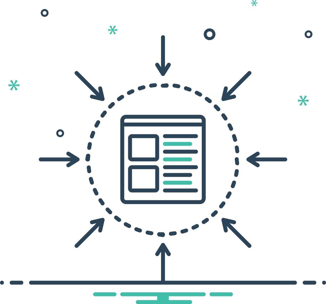 Mix icon for specification vector
