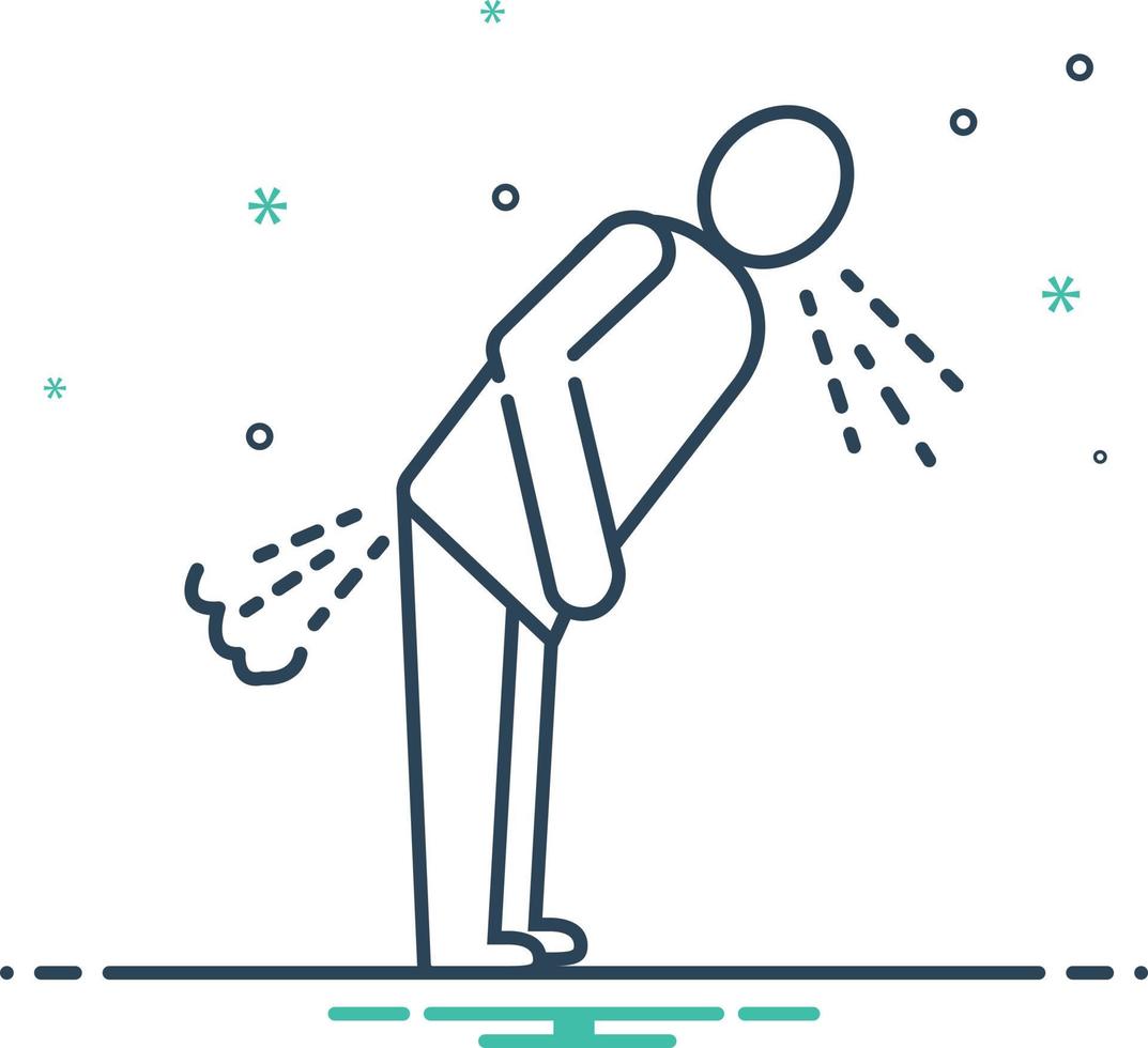 Mix icon for diarrhea vector