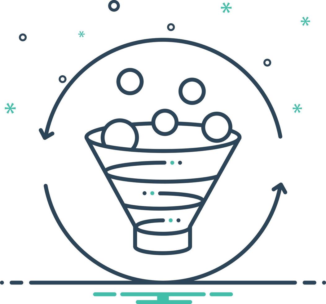 Mix icon for conversion marketing vector
