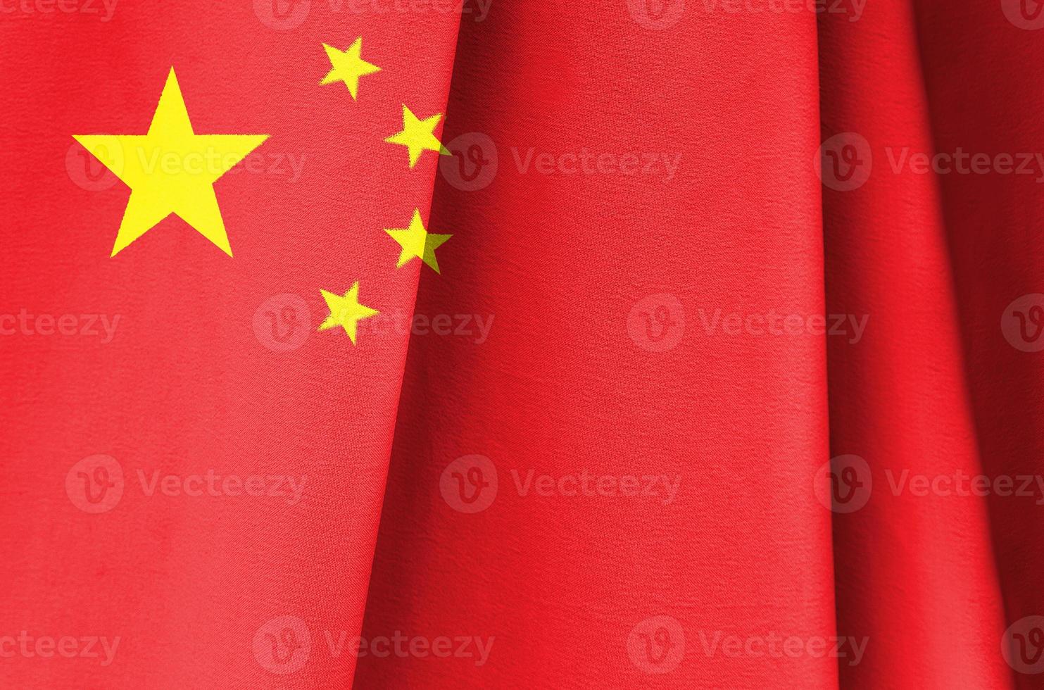 Fabric Flag of China photo