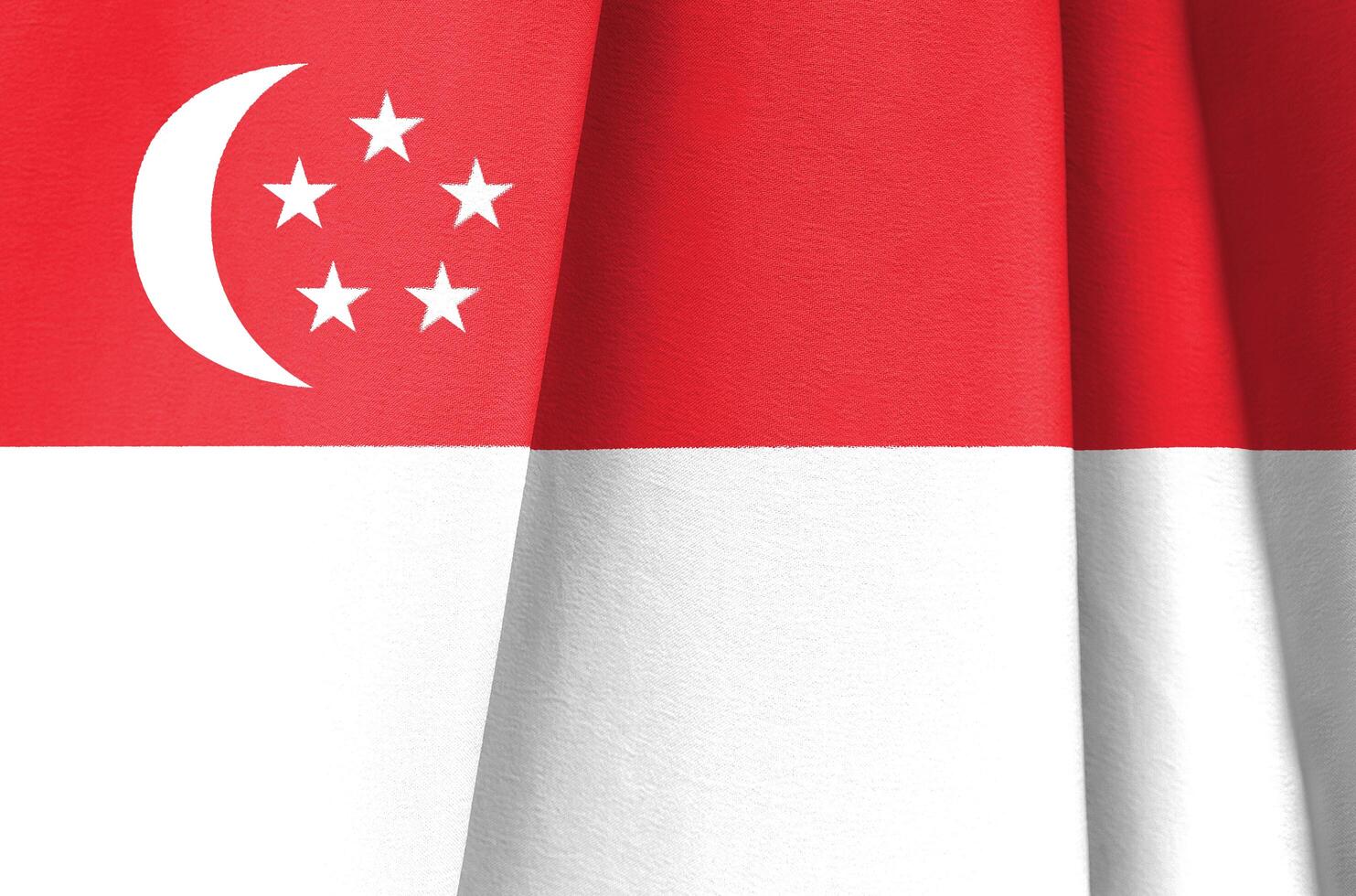 Fabric Flag of Singapore photo