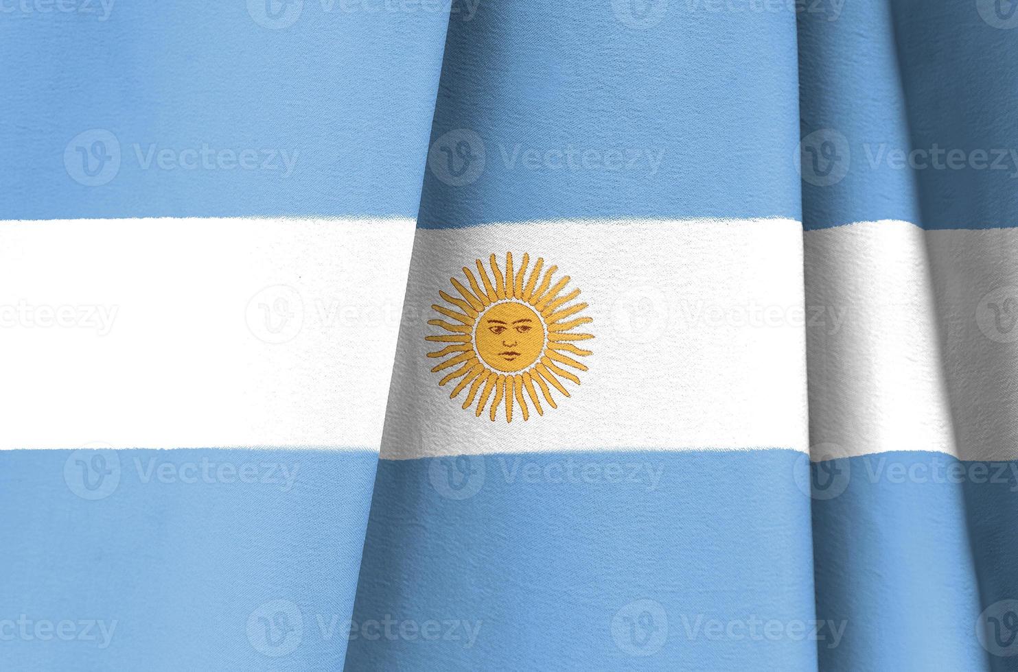 bandera de tela de argentina foto