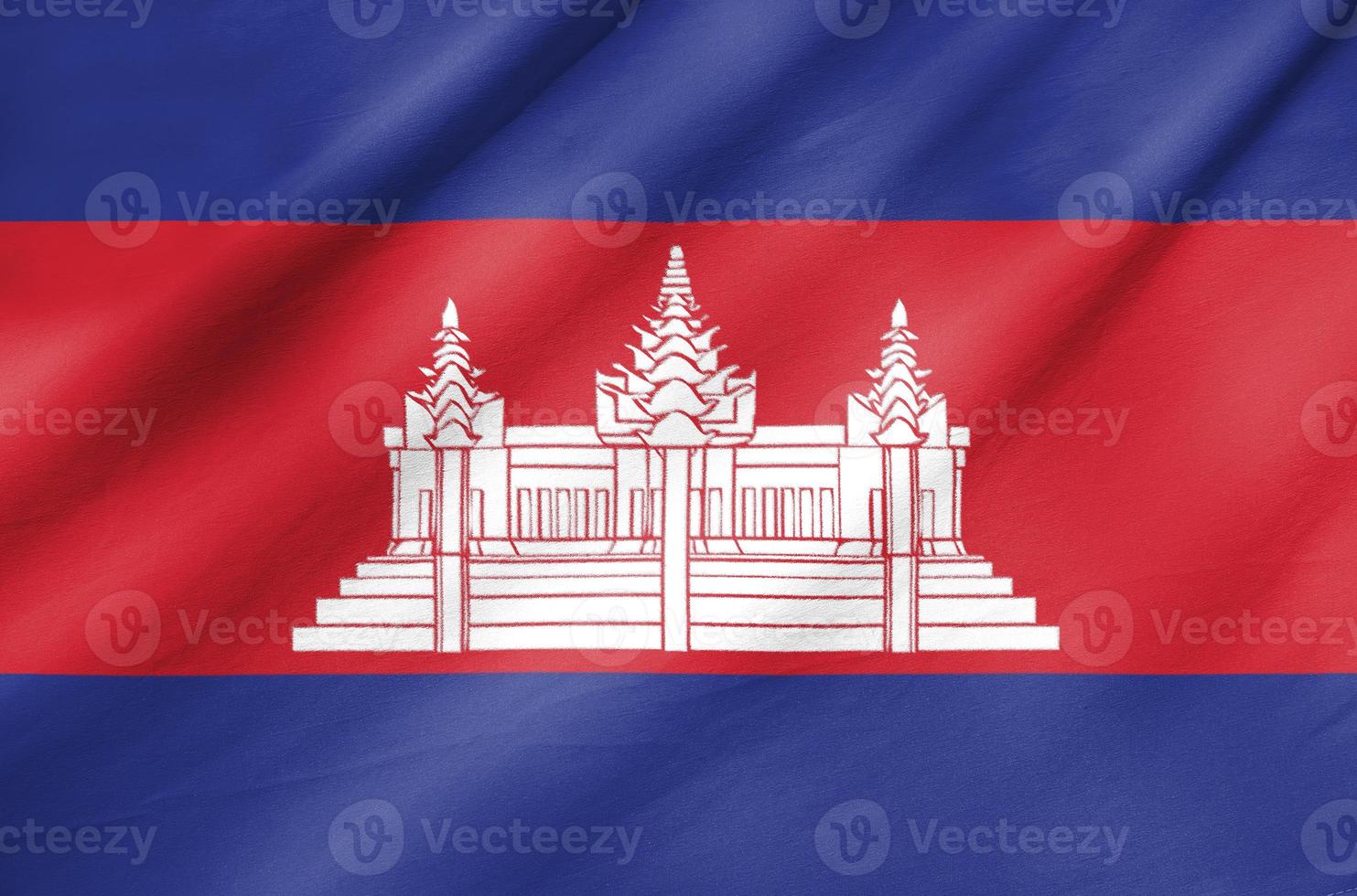 Fabric Flag of Cambodia photo