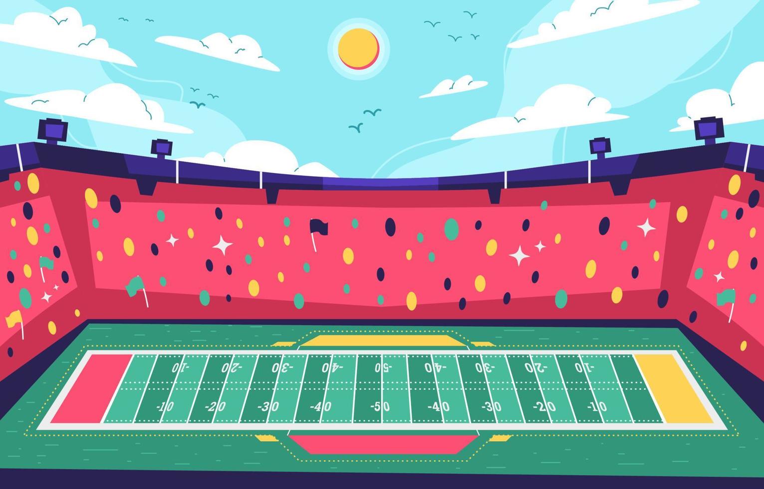 fondo del estadio superbowl vector