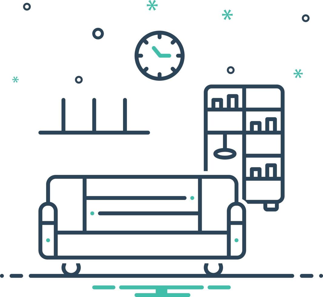 Mix icon for home furniture vector