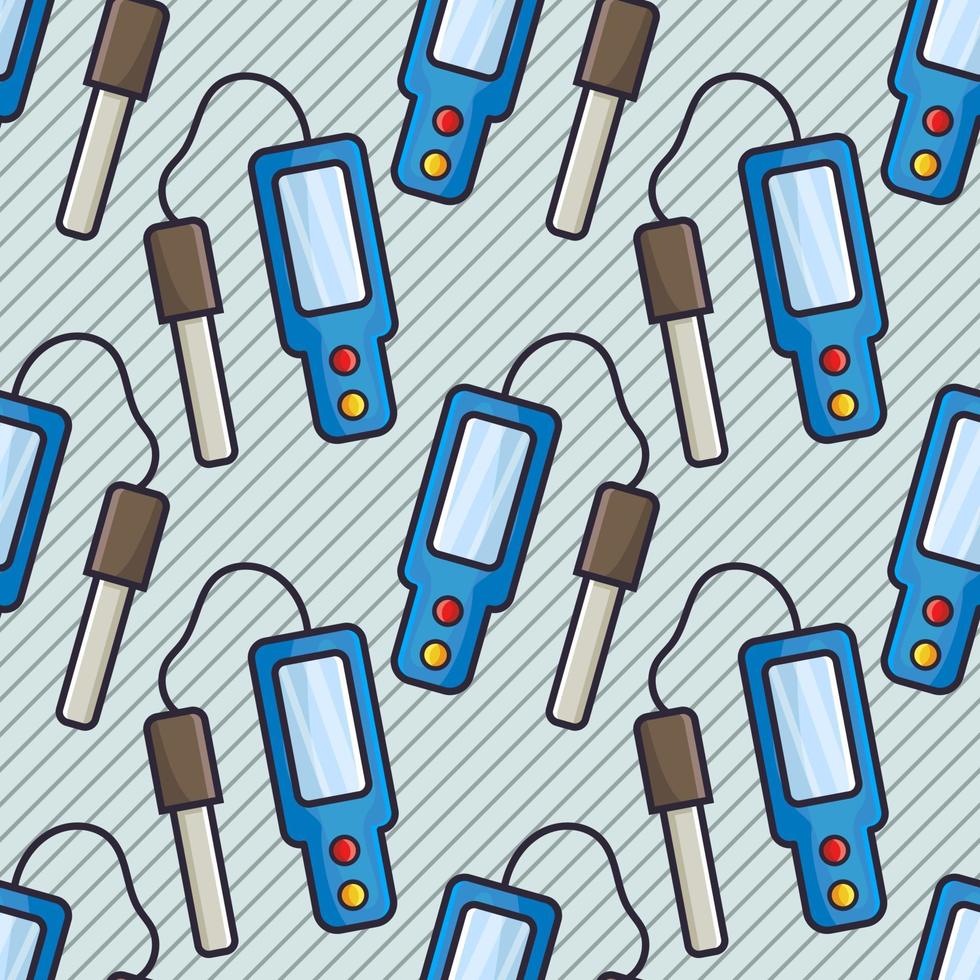 digital ph meter seamless pattern vector illustration