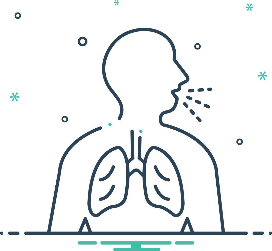 Mix icon for asthma vector