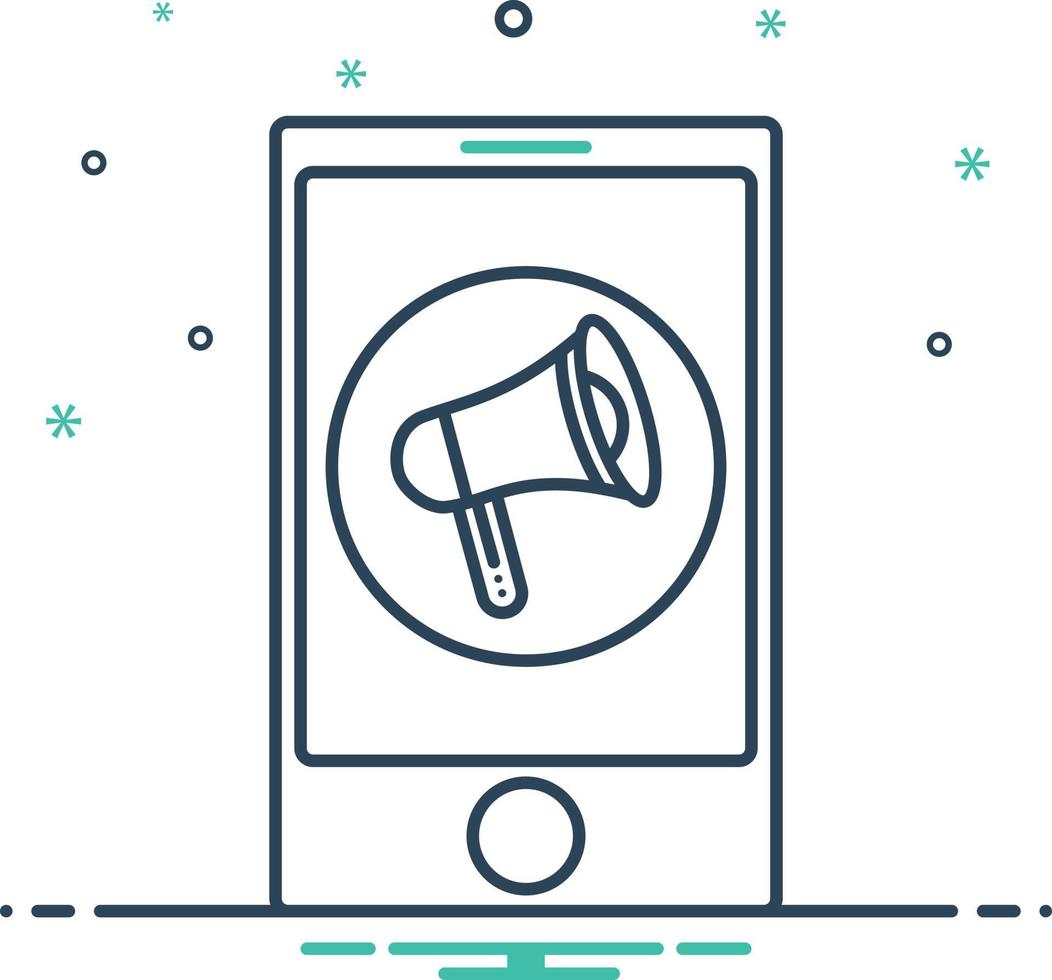 Mix icon for mobile marketing vector