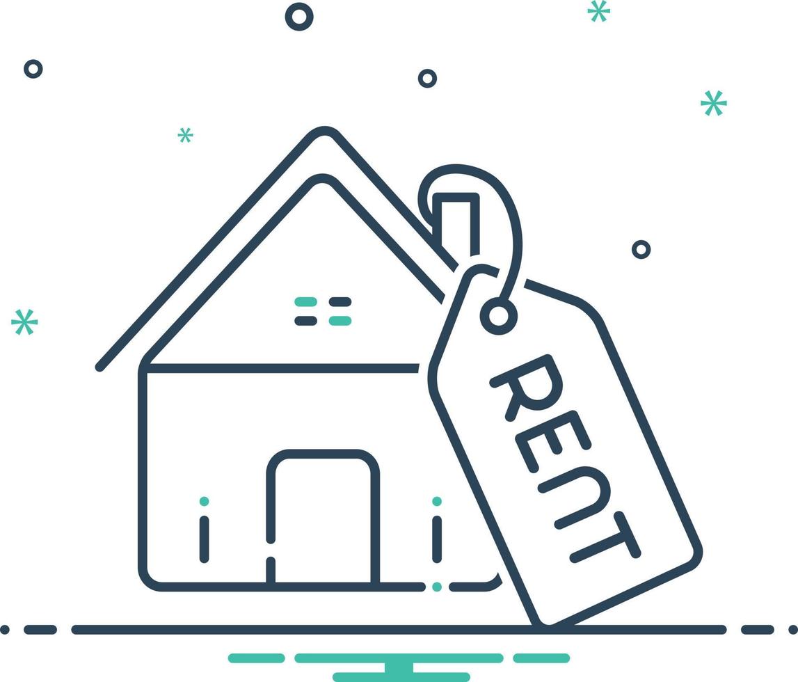 Mix icon for house rent vector