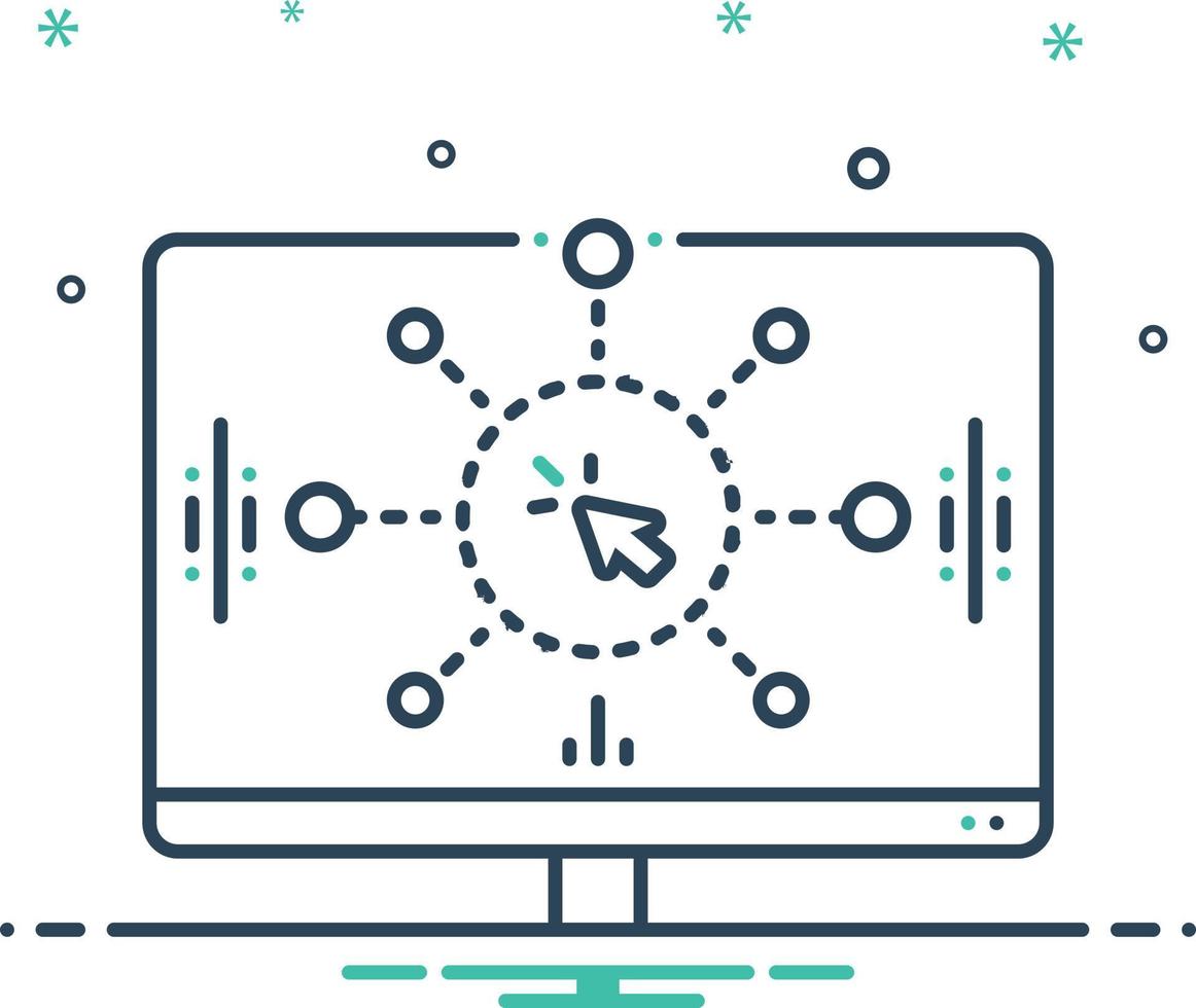 Mix icon for interaction design vector