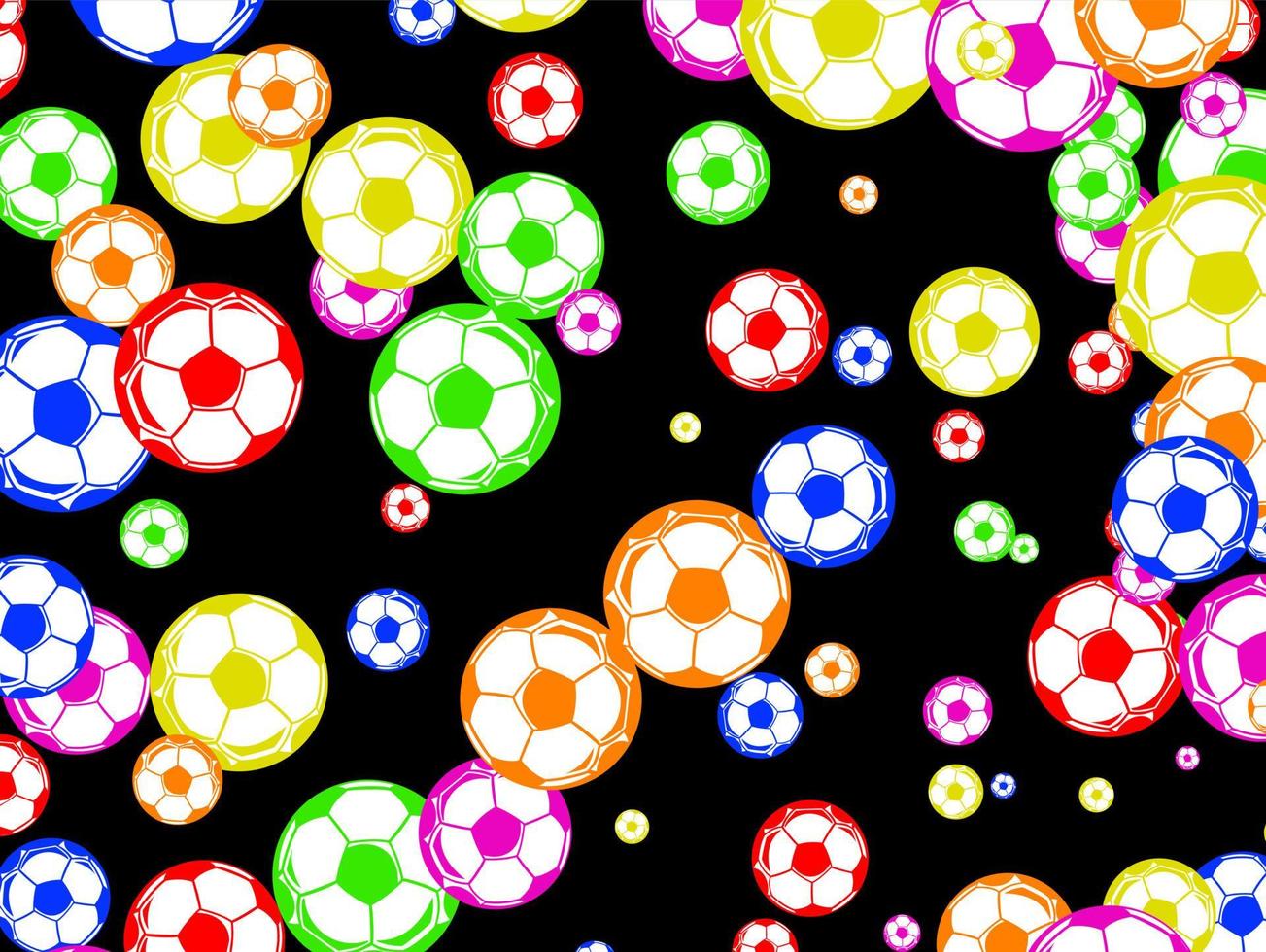 Colorful Soccer Ball Sporty Wallpaper vector