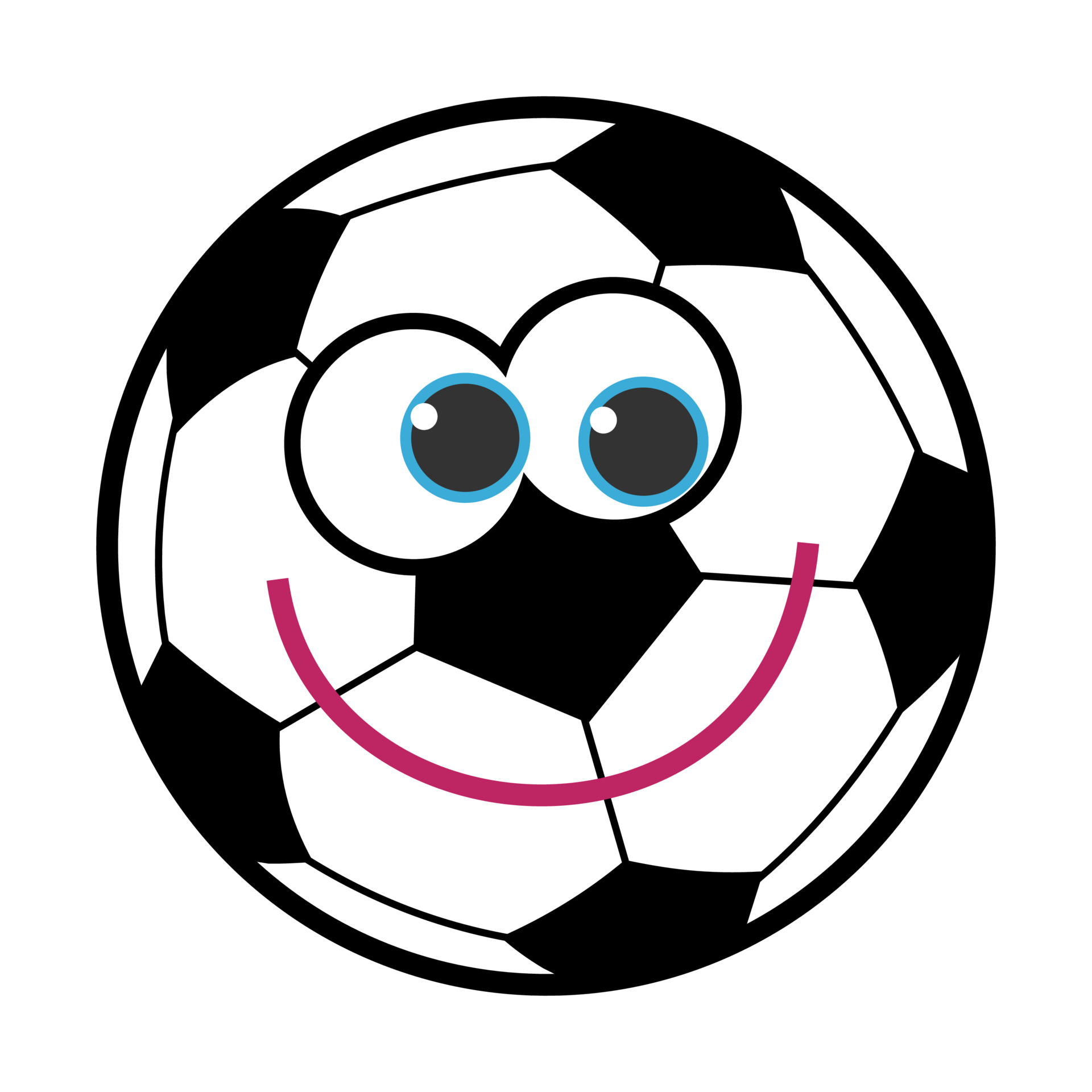 A Funny Cartoon Soccer Ball with a Happy Face 3818043 Vector Art at Vecteezy