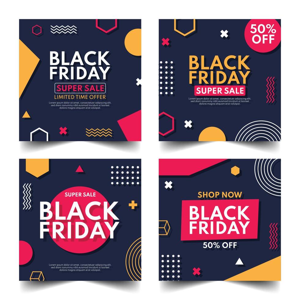 Black Friday Sale Card vector