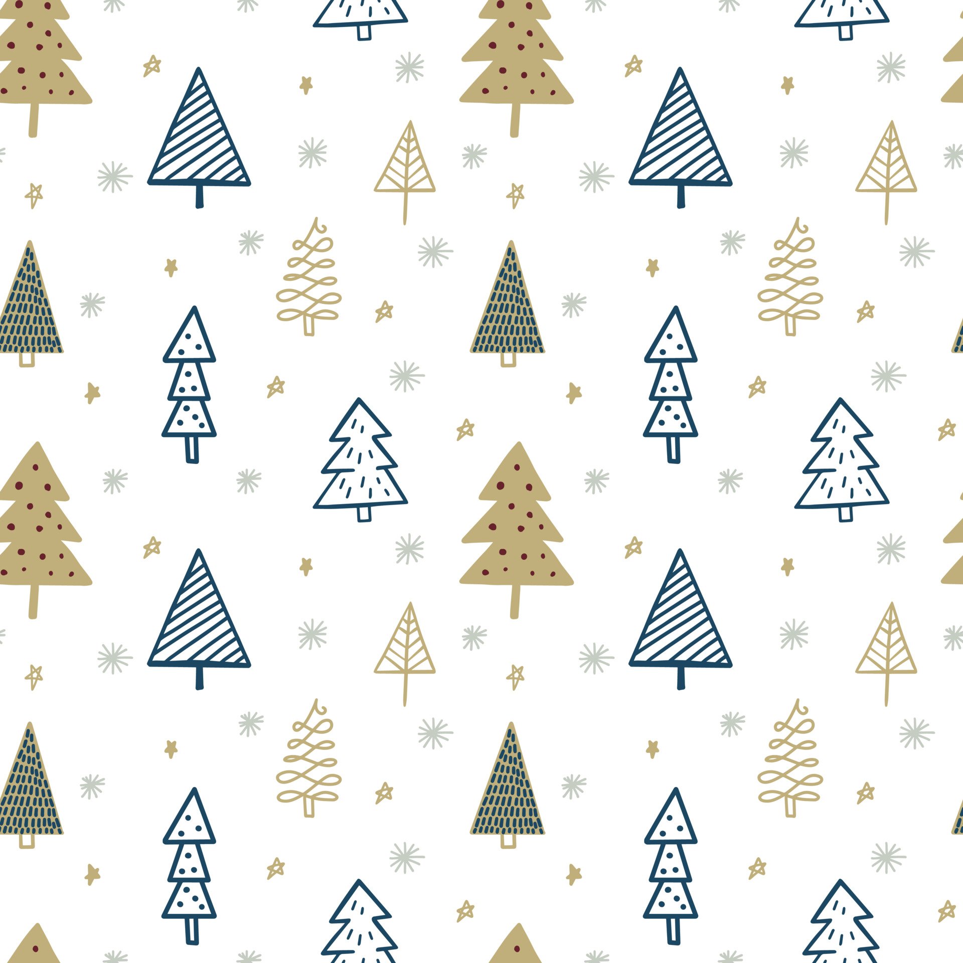 Cute winter season holiday childish seamless pattern with minimalist