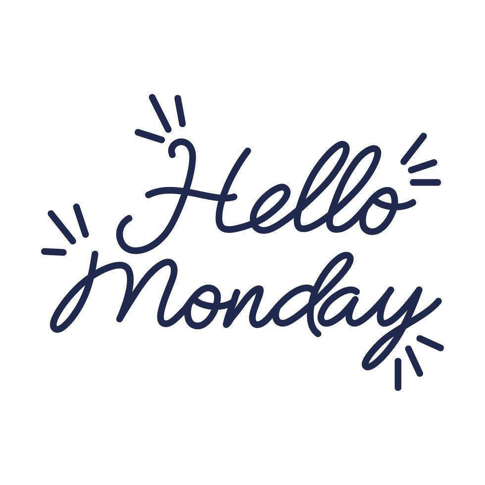 hello monday message 3818210 Vector Art at Vecteezy