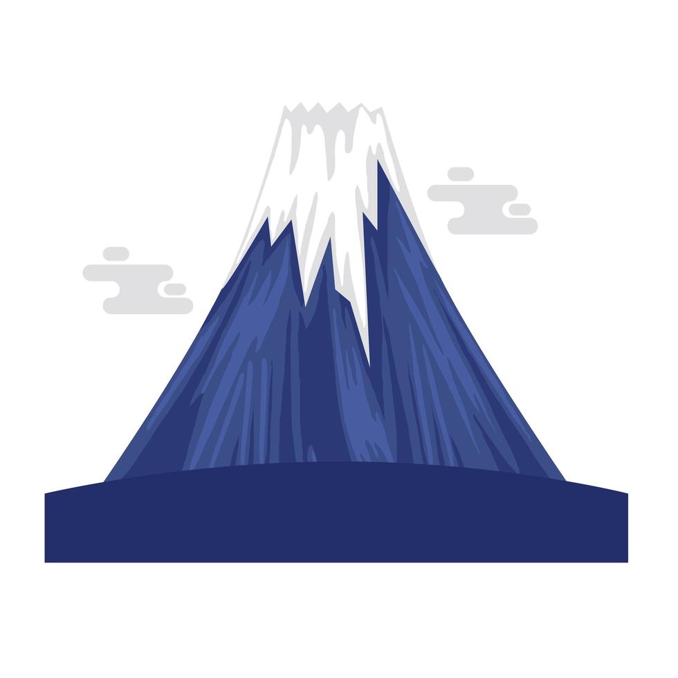 japanese fuji mountain vector